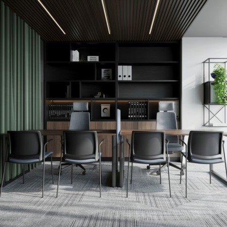 Siège de réunion avec assise et dossier rembourré pour conférence avec accoudoirs Fendo 220 2