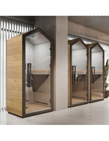 Tabouret haut assorti à la cabine Treehouse pour poste debout assis. - Treehouse