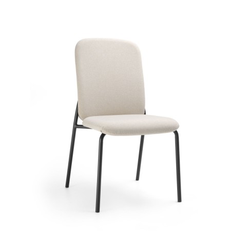 Chaise Hens HS 215 H version rembourrée tissu blanc