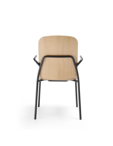 Chaise empilable Hens HS 220 H pour salle de conférence en bois