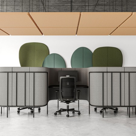 Bureau acoustique individuel pour open-space - Leaf Pod