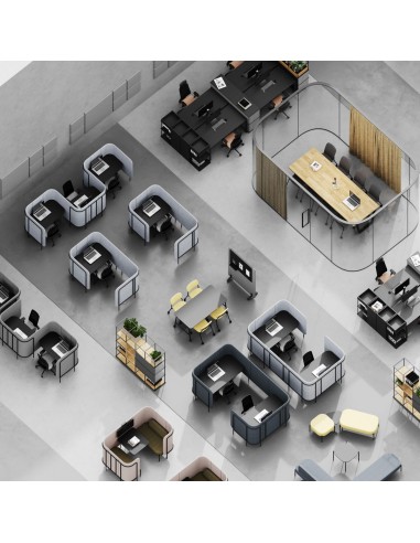 Bureau acoustique individuel pour open-space - Leaf Pod