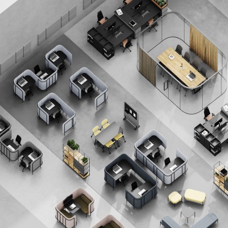 Bureau acoustique individuel pour open-space - Leaf Pod