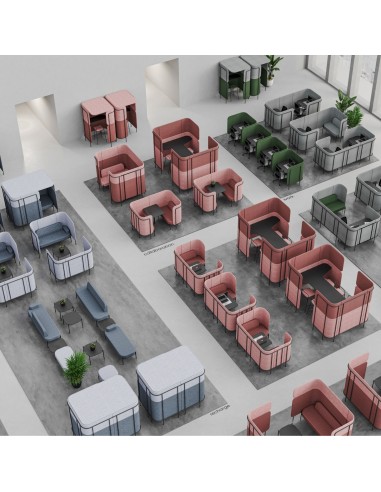 Bureau acoustique individuel pour open-space - Leaf Pod