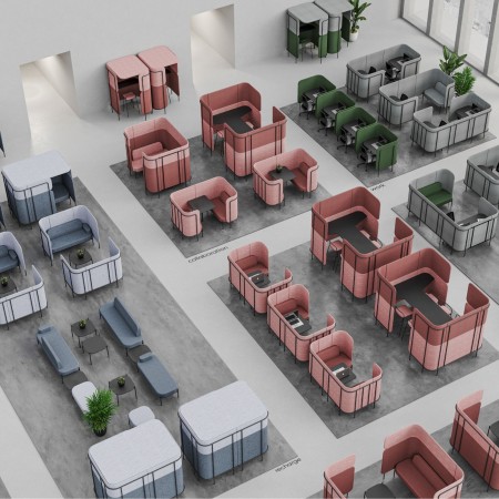 Bureau acoustique individuel pour open-space - Leaf Pod