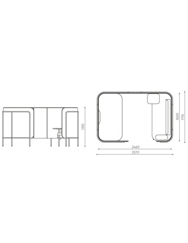 Organisation d’un espace de travail comprenant de multiples Leaf Pod colorés répartis en îlots fonctionnels. - Leaf Pod