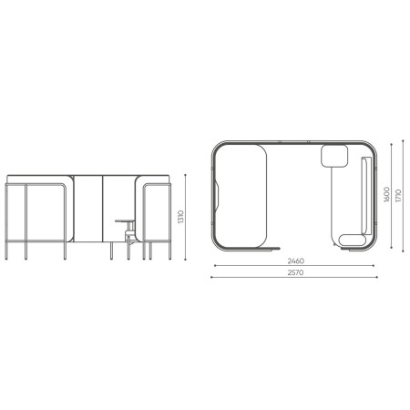 Organisation d’un espace de travail comprenant de multiples Leaf Pod colorés répartis en îlots fonctionnels. - Leaf Pod