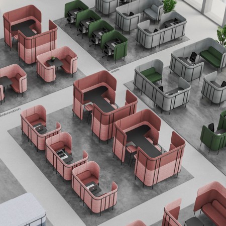 Espace collaboratif acoustique 6 places - Leaf Pod 2