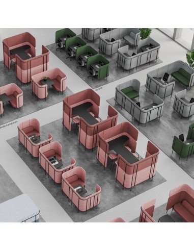 Cabine acoustique collaborative 6 places - Leaf Pod