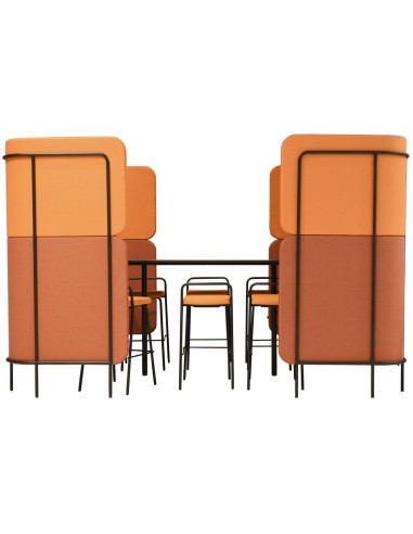 Espace de travail acoustique pour 6 personnes - Leaf Pod