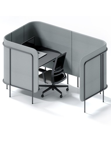 Poste de travail acoustique individuel pour open space - Leaf Pod