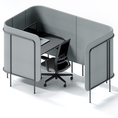Poste de travail acoustique individuel pour open space - Leaf Pod
