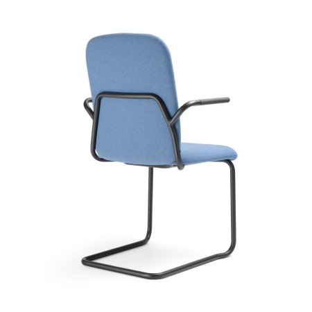 Chaise de réunion HS 230 H avec accoudoirs noirs vue de dos