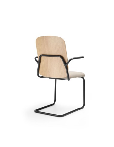 Chaise design scandinave structure luge Hens 230 H de dos