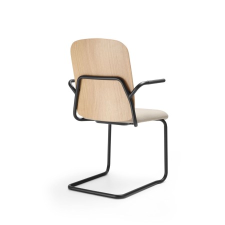 Chaise design scandinave structure luge Hens 230 H de dos