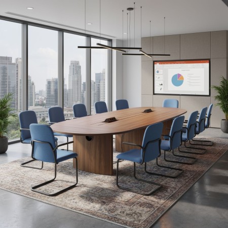 Salle de réunion avec chaise Hens avec accoudoirs, design scandinave  professionnel