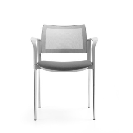 Chaise pour salle d’attente Kyos KY 220 en tissu blanc