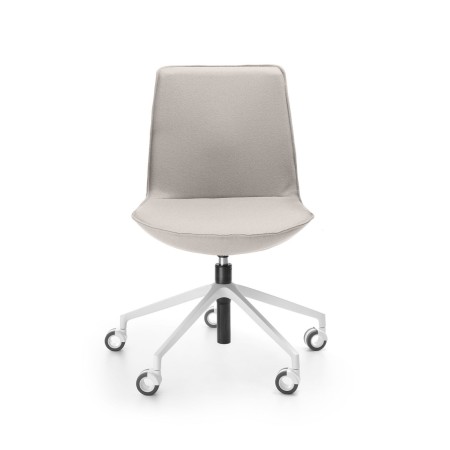 Chaise réunion pivotante Lumi LM 5R1 mobile vue de face