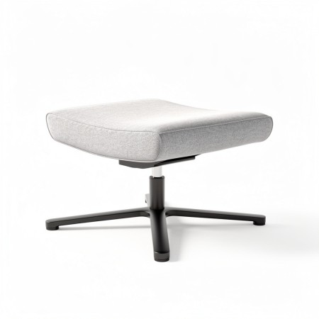 Repose-pieds pivotant en tissu gris pour fauteuil - Umm