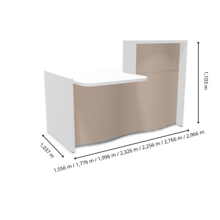 Dimensions meuble de réception avec plusieurs longueurs disponibles