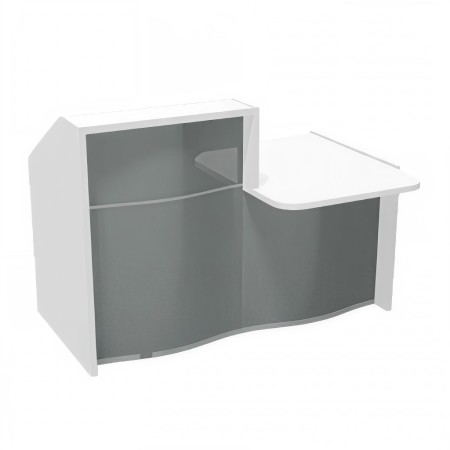 Meuble de réception façade grise brillante