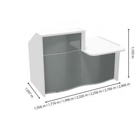 Dimensions meuble de réception avec plusieurs longueurs disponibles