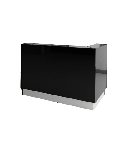 Meuble de réception noir avec led intégrée