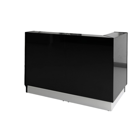 Meuble de réception noir avec led intégrée