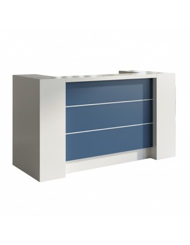 Meuble de réception avec façade bleue