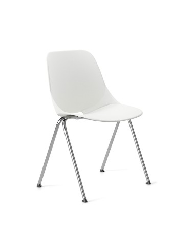 Chaise polyvalente pour évènements collectifs Volo 215 blanche