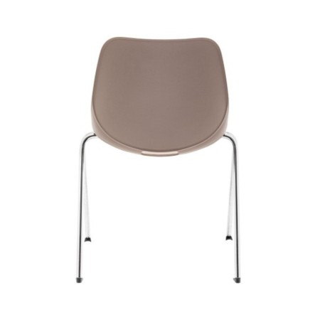 Siège de réunion en plastique brun Volo 215 de dos