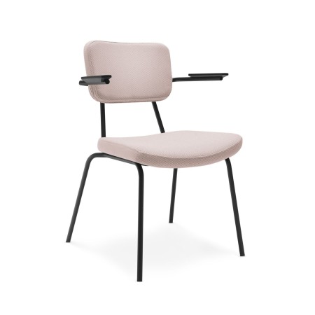 Chaise design vintage Epocc EP 220 en tissu rembourré avec accoudoirs