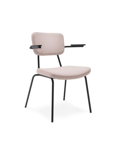 Chaise design vintage Epocc EP 220 en tissu rembourré avec accoudoirs