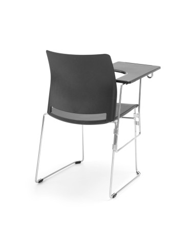 Vue de dos de la chaise avec bureau Fendo 271 parfaite pour les salles de conférences