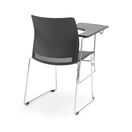 Vue de dos de la chaise avec bureau Fendo 271 parfaite pour les salles de conférences