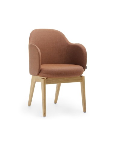 Chaise Flos FSW KP 721 en tissu avec pieds en bois naturel