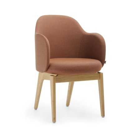 Chaise Flos FSW KP 721 en tissu avec pieds en bois naturel