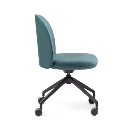 Chaise design Flos FS K 4W avec piétement 4 branches aluminium vue latérale