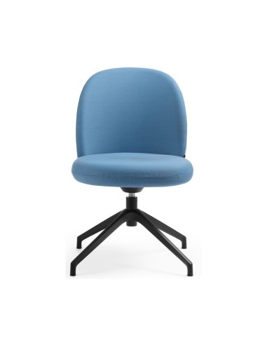 Vue frontale de la chaise de réunion Flos FS K 4R bleue
