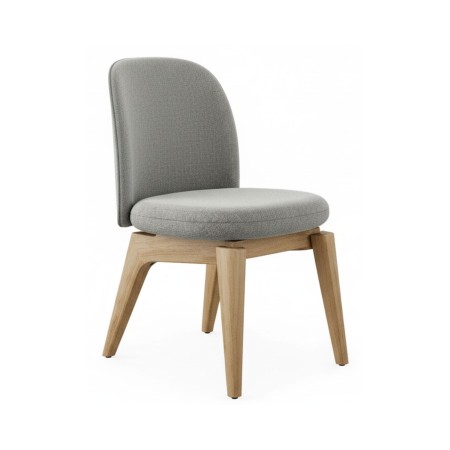 Chaise Flos FSW K 721 sans accoudoirs avec piétement bois naturel