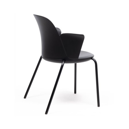 Chaise ergonomique Haali avec accoudoirs et dossier incurvé pour confort optimal en réunion dos