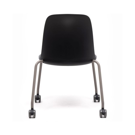 Dos de la chaise Haali avec roulettes et design contemporain pour salle de réunion et bureau simple