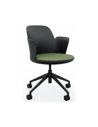 Chaise Haali HL 4W P noire avec assise rembourrée – design moderne et confortable