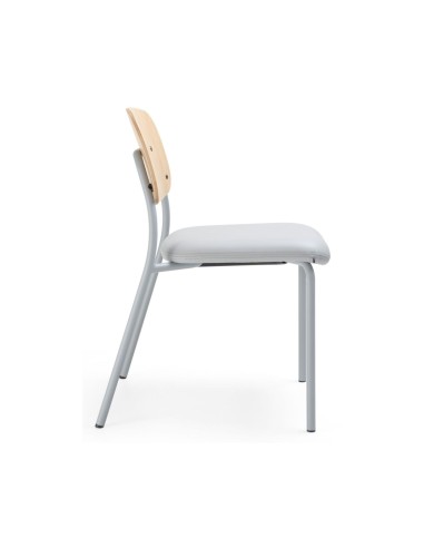 Variante rembourrée du modèle Hens HS 215 – assise moelleuse et dossier bois