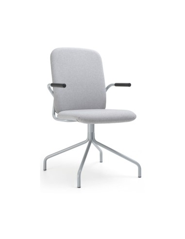 Chaise de réunion Hens HS 4S1 H vue de côté avec accoudoirs