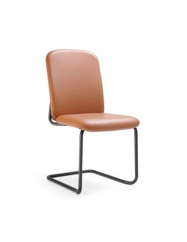 chaise Hens HS 231 H rembourrée dossier haut coloris brun