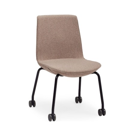 chaise mobile Lumi LM 241 assise rembourrée beige