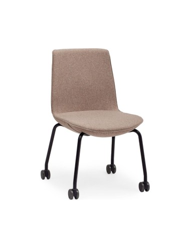 chaise mobile Lumi LM 241 assise rembourrée beige