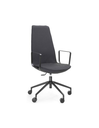 Siège de travail pivotant avec dossier haut pour bureau et conférence LUMI 5R2