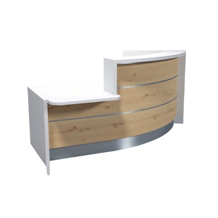 Meuble de réception avec façade en bois